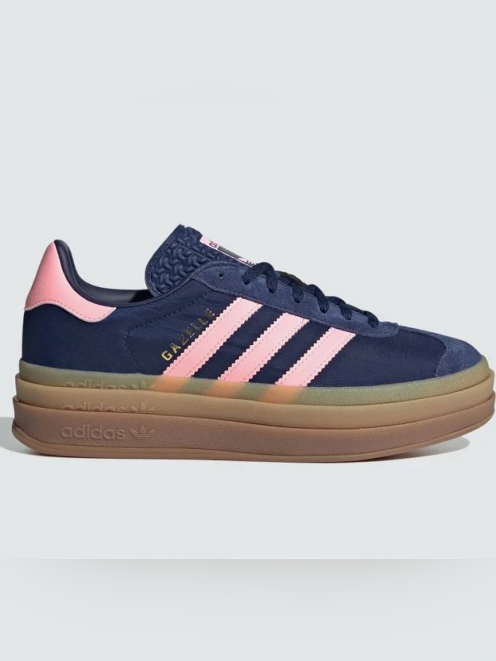 adidas Women's Gazelle Platform Sneaker in Navy & Pink